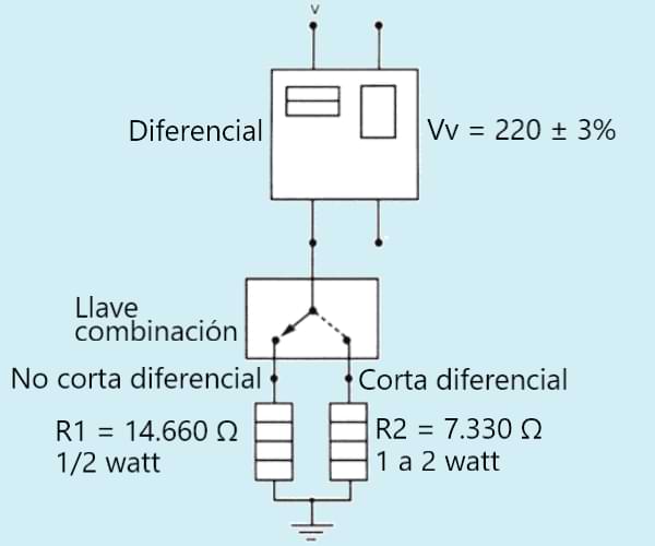 Circuito para medición de un diferencial de corriente