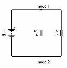 Circuitos de corriente continua (CC) con dos nodos