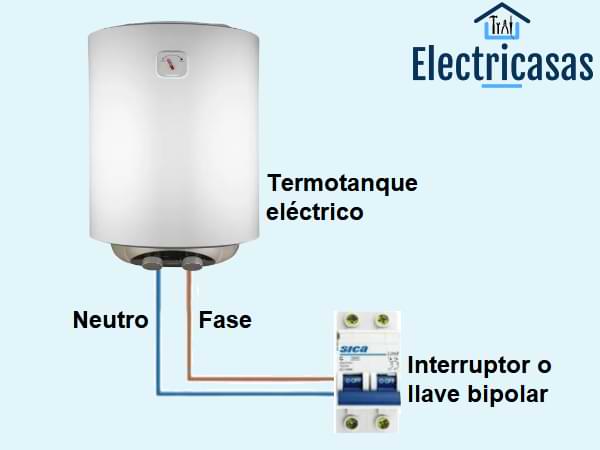 Conexión eléctrica del calentador de agua - termotanque