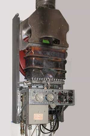 Interior de una caldera de gas de condensación