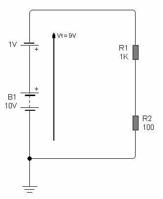 Reagrupamiento del circuito con dos baterías